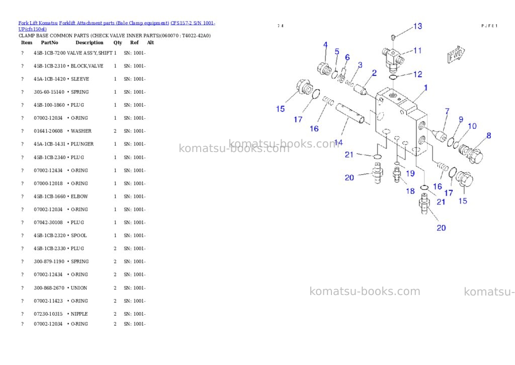 Komatsu cfs157-2 s/n 1001-up Parts catalog cover Page 9 Komatsu cfs157-2 s/n 1001-up Parts catalog cover Page 9
