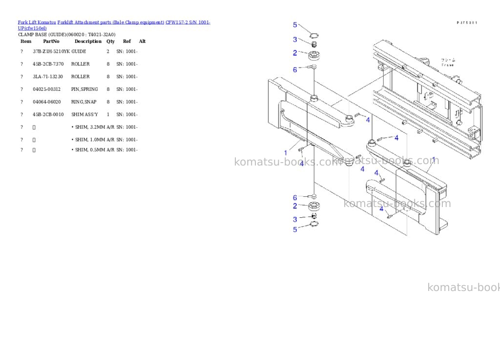 Komatsu cfw157-2 s/n 1001-up Parts catalog cover Page 10 Komatsu cfw157-2 s/n 1001-up Parts catalog cover Page 10