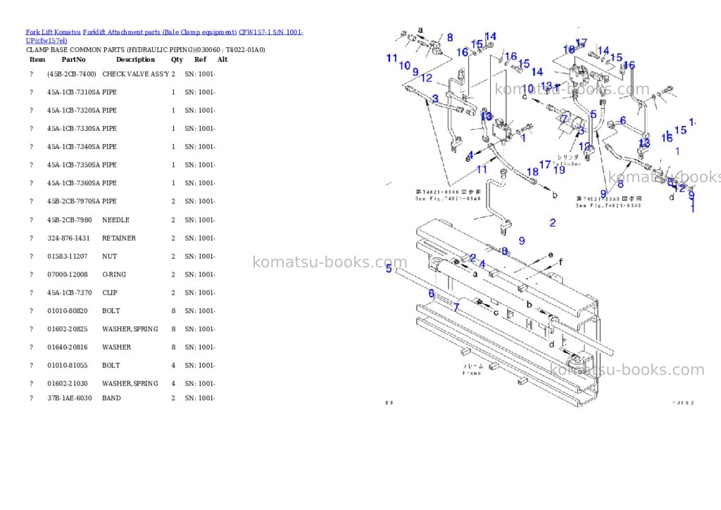 Komatsu cfw157-1 s/n 1001-up Parts catalog cover Page 10 Komatsu cfw157-1 s/n 1001-up Parts catalog cover Page 10