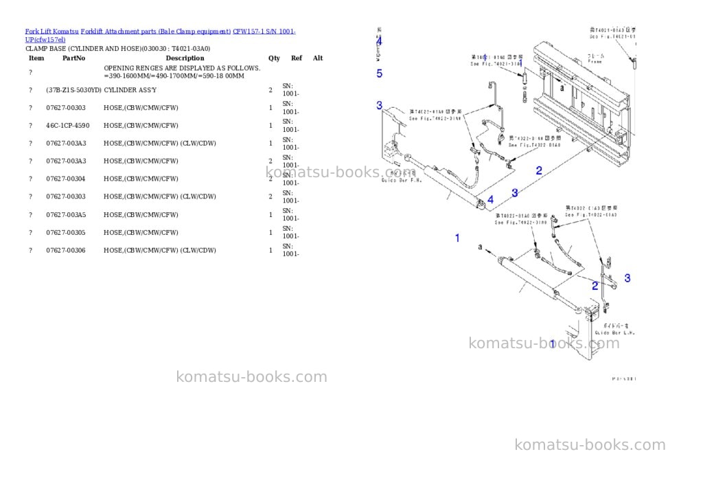 Komatsu cfw157-1 s/n 1001-up Parts catalog cover Page 4 Komatsu cfw157-1 s/n 1001-up Parts catalog cover Page 4