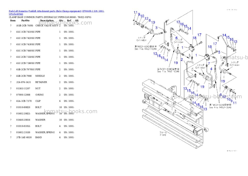 Komatsu cfw409-1 s/n 1001-up Parts catalog cover Page 6