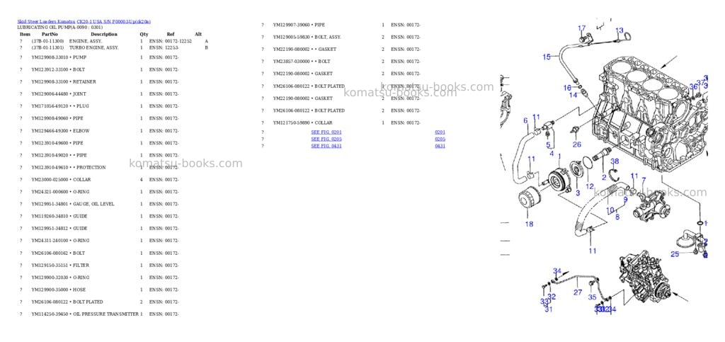 Komatsu ck20-1 usa s/n f00003-up Parts catalog cover Page 8