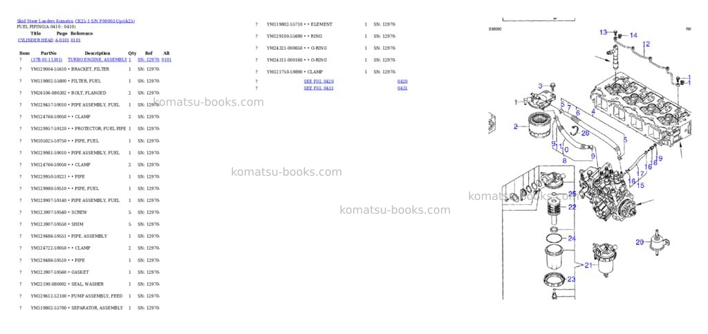 Komatsu ck25-1 s/n f00003-up Parts catalog cover Page 9