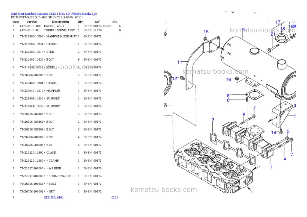 Komatsu ck25-1 usa s/n f00003-up Parts catalog cover Page 2 Komatsu ck25-1 usa s/n f00003-up Parts catalog cover Page 2