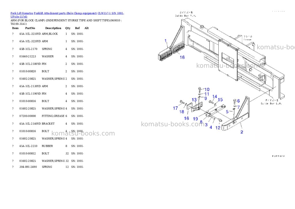 Komatsu clw157-1 s/n 1001-up Parts catalog cover Page 9 Komatsu clw157-1 s/n 1001-up Parts catalog cover Page 9
