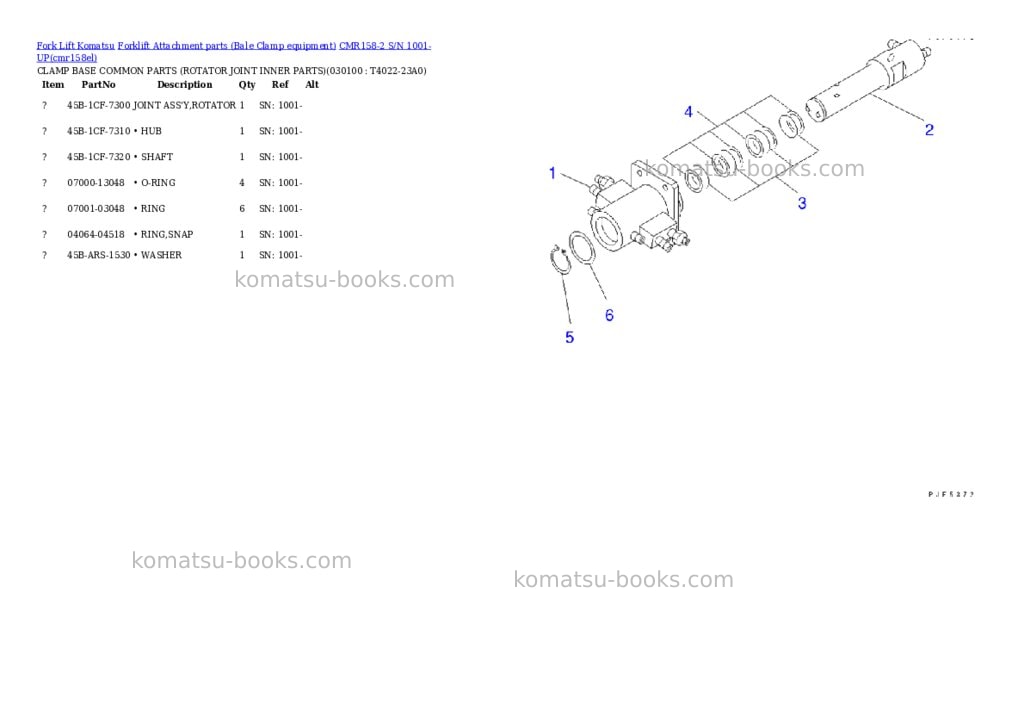 Komatsu cmr158-2 s/n 1001-up Parts catalog cover Page 9 Komatsu cmr158-2 s/n 1001-up Parts catalog cover Page 9