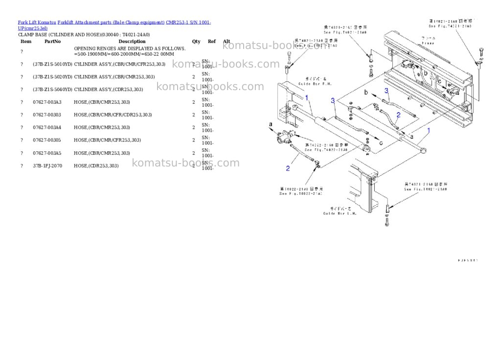 Komatsu cmr253-1 s/n 1001-up Parts catalog cover Page 3 Komatsu cmr253-1 s/n 1001-up Parts catalog cover Page 3