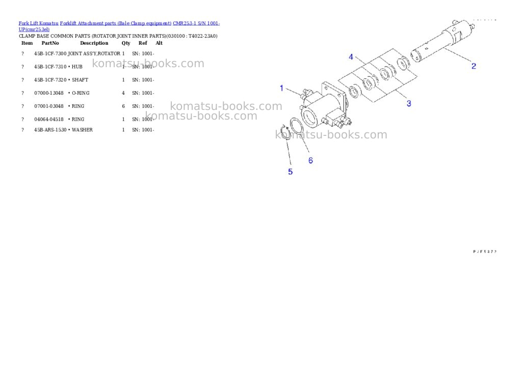 Komatsu cmr253-1 s/n 1001-up Parts catalog cover Page 9 Komatsu cmr253-1 s/n 1001-up Parts catalog cover Page 9