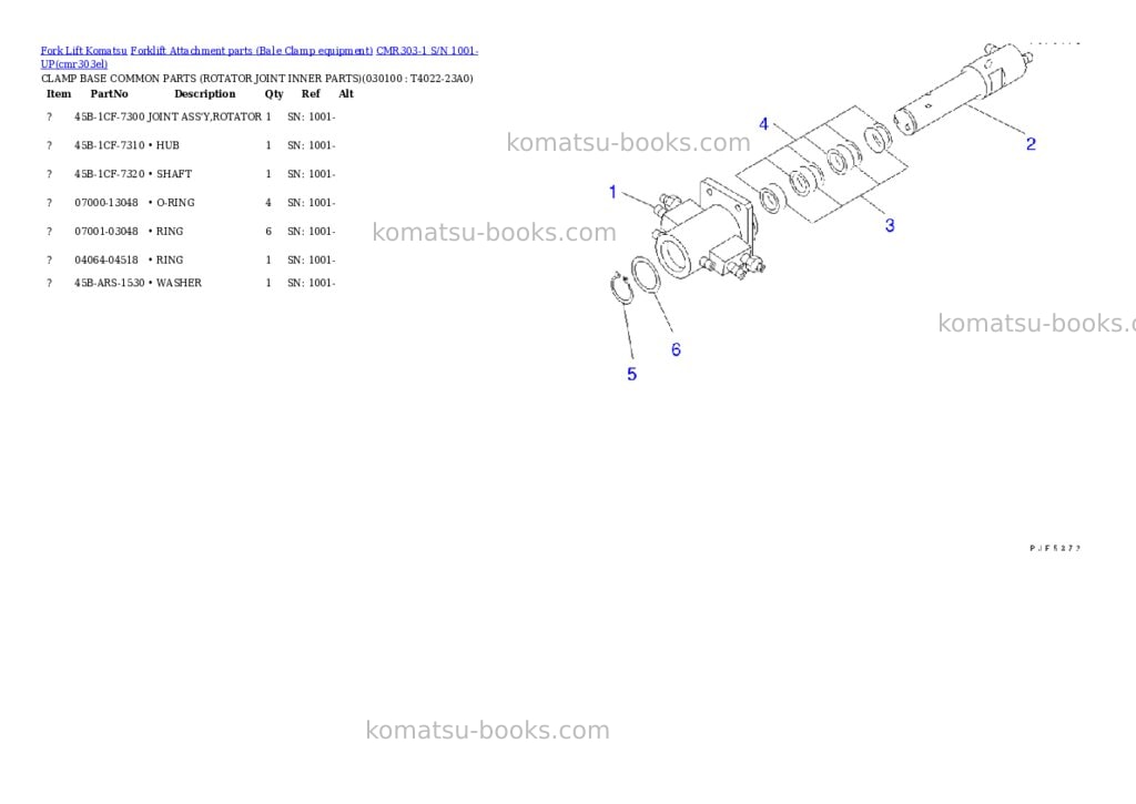 Komatsu cmr303-1 s/n 1001-up Parts catalog cover Page 9 Komatsu cmr303-1 s/n 1001-up Parts catalog cover Page 9