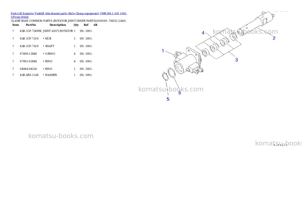 Komatsu cmr304-2 s/n 1001-up Parts catalog cover Page 9 Komatsu cmr304-2 s/n 1001-up Parts catalog cover Page 9