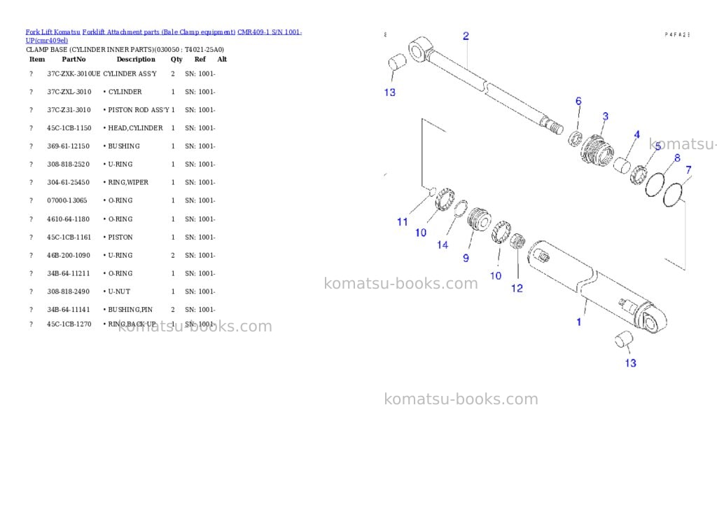 Komatsu cmr409-1 s/n 1001-up Parts catalog cover Page 4