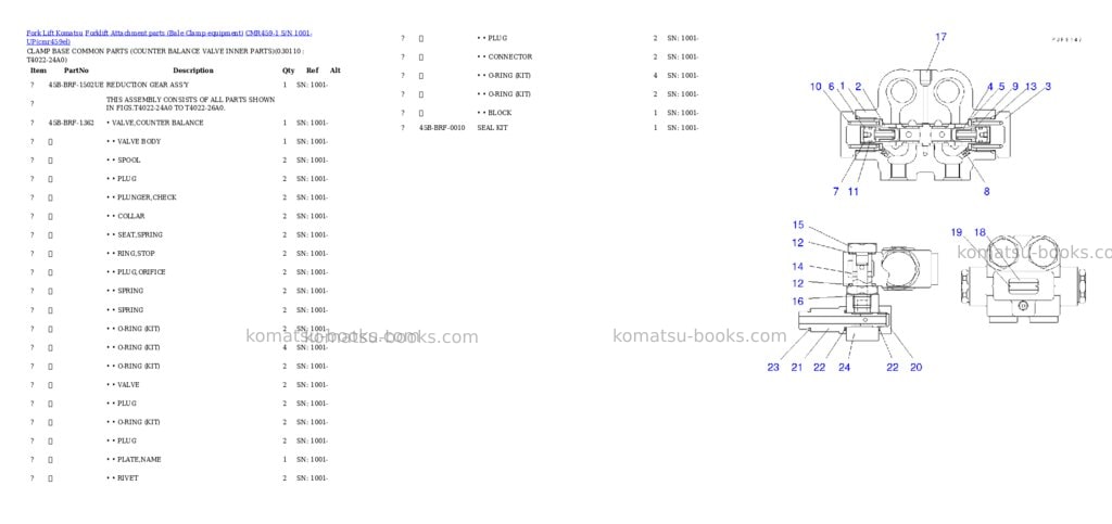 Komatsu cmr459-1 s/n 1001-up Parts catalog cover Page 10 Komatsu cmr459-1 s/n 1001-up Parts catalog cover Page 10