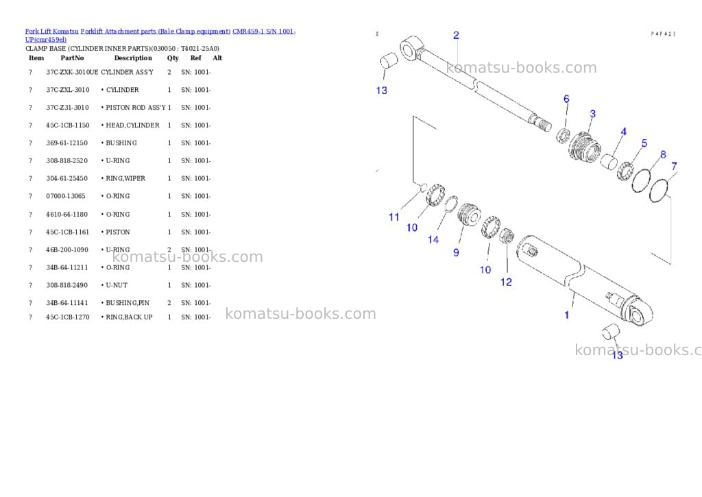 Komatsu cmr459-1 s/n 1001-up Parts catalog cover Page 4 Komatsu cmr459-1 s/n 1001-up Parts catalog cover Page 4