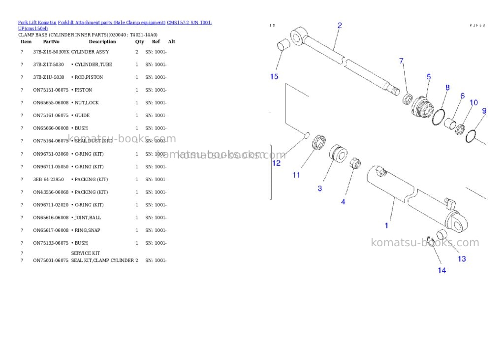 Komatsu cms157-2 s/n 1001-up Parts catalog cover Page 3 Komatsu cms157-2 s/n 1001-up Parts catalog cover Page 3