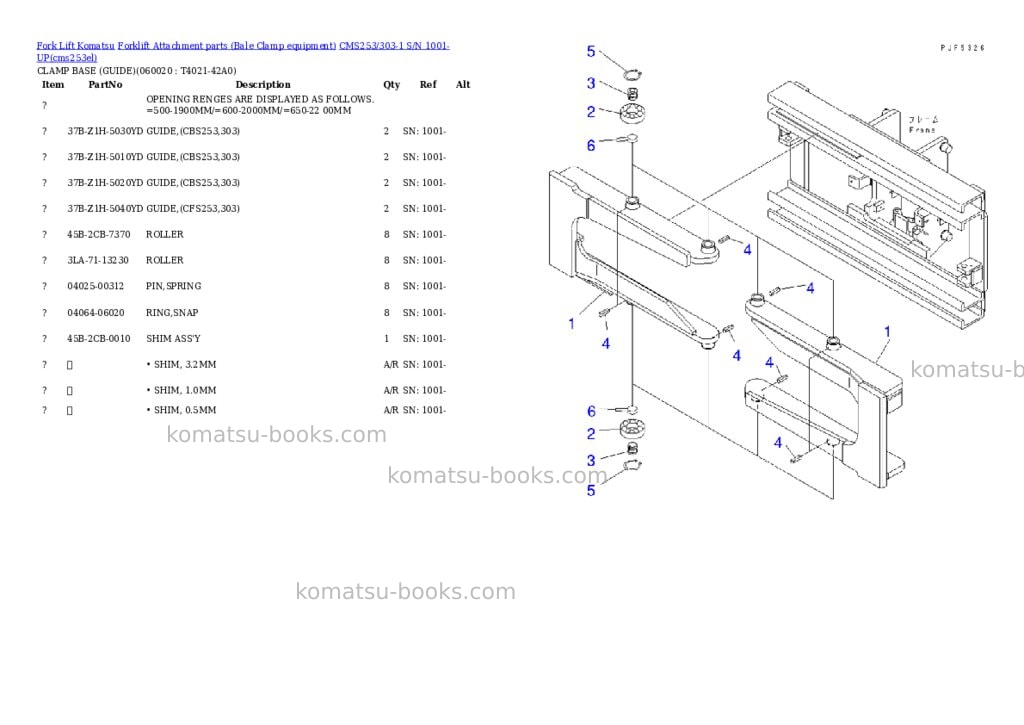 Komatsu cms253/303-1 s/n 1001-up Parts catalog cover Page 10 Komatsu cms253/303-1 s/n 1001-up Parts catalog cover Page 10
