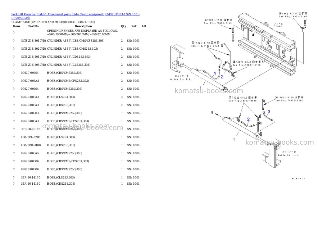 Komatsu cms253/303-1 s/n 1001-up Parts catalog cover Page 3 Komatsu cms253/303-1 s/n 1001-up Parts catalog cover Page 3