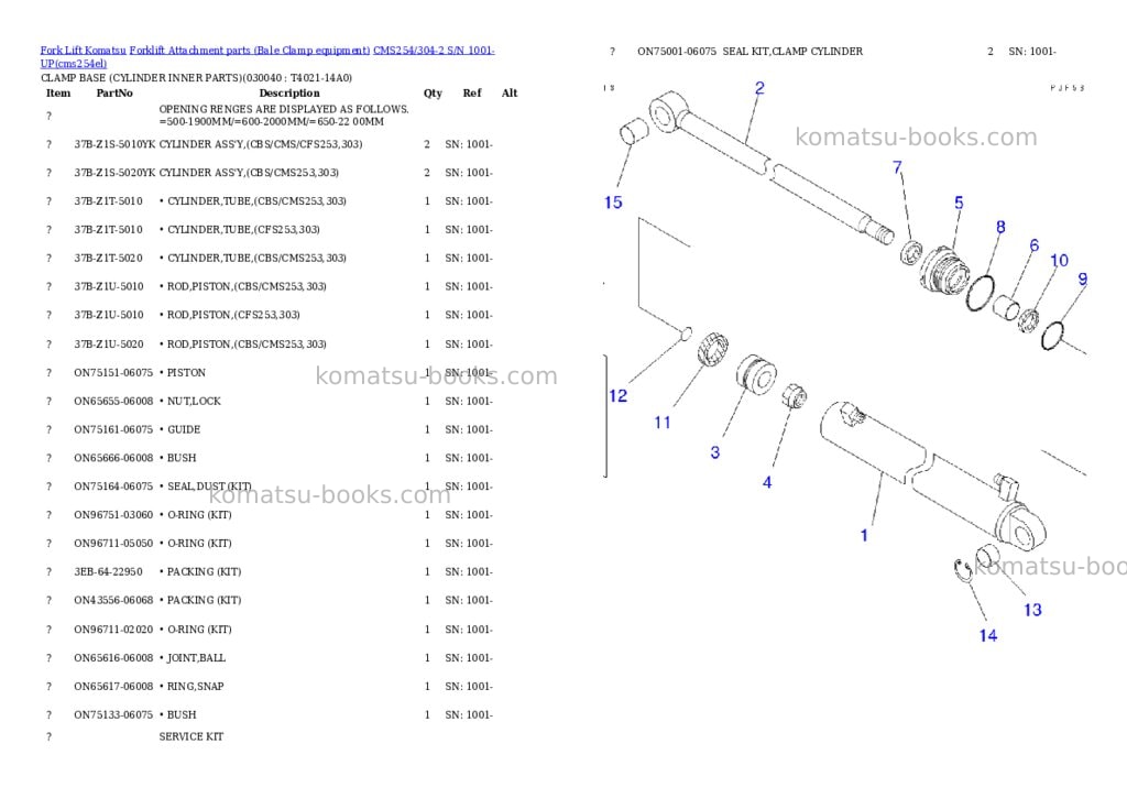 Komatsu cms254/304-2 s/n 1001-up Parts catalog cover Page 3 Komatsu cms254/304-2 s/n 1001-up Parts catalog cover Page 3