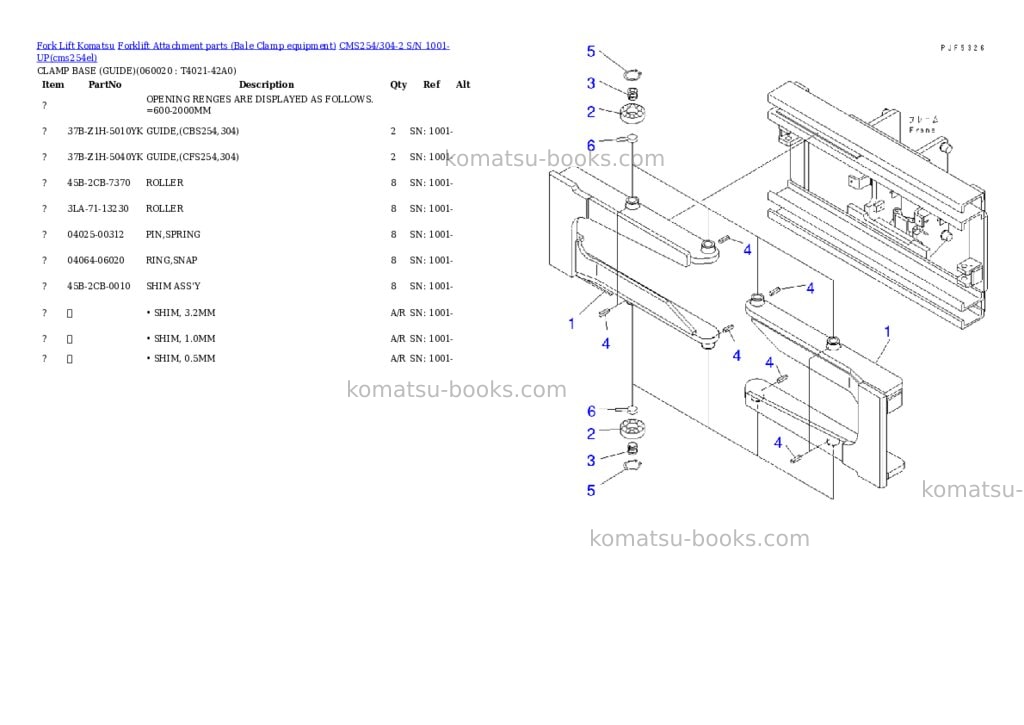 Komatsu cms254/304-2 s/n 1001-up Parts catalog cover Page 9 Komatsu cms254/304-2 s/n 1001-up Parts catalog cover Page 9