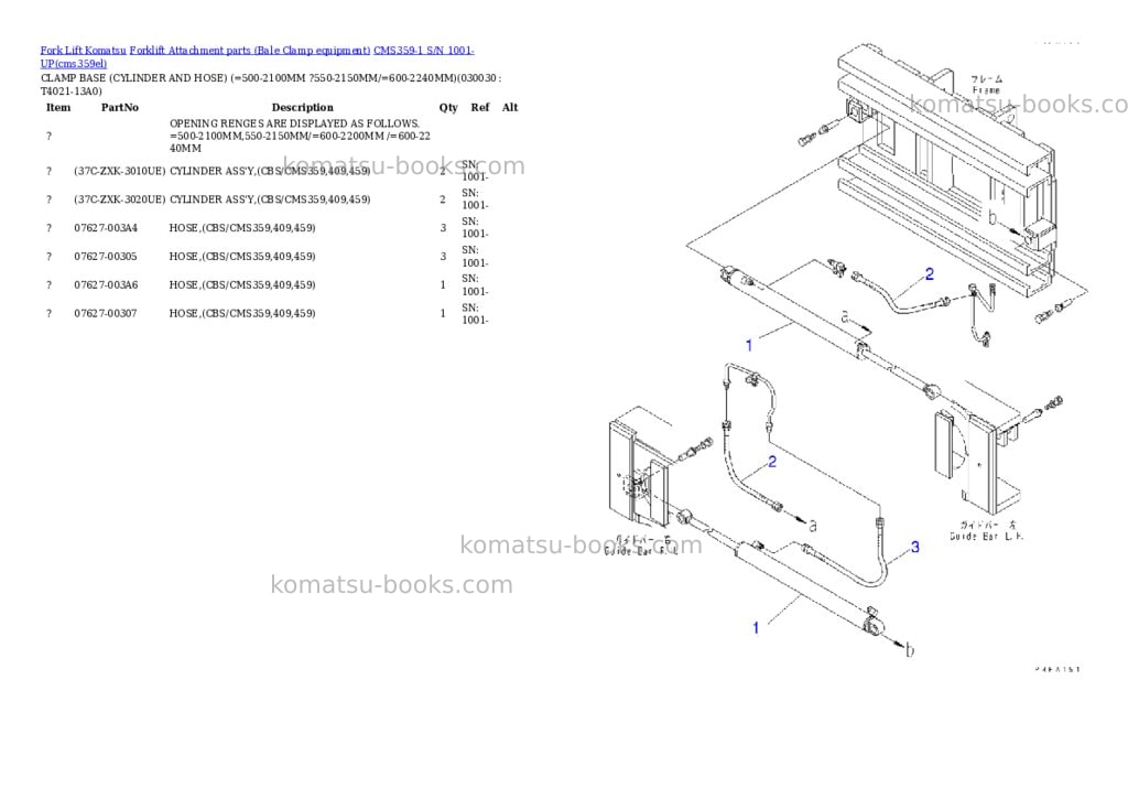 Komatsu cms359-1 s/n 1001-up Parts catalog cover Page 2 Komatsu cms359-1 s/n 1001-up Parts catalog cover Page 2