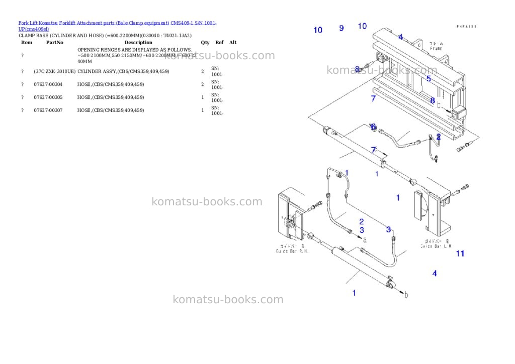 Komatsu cms409-1 s/n 1001-up Parts catalog cover Page 6 Komatsu cms409-1 s/n 1001-up Parts catalog cover Page 6