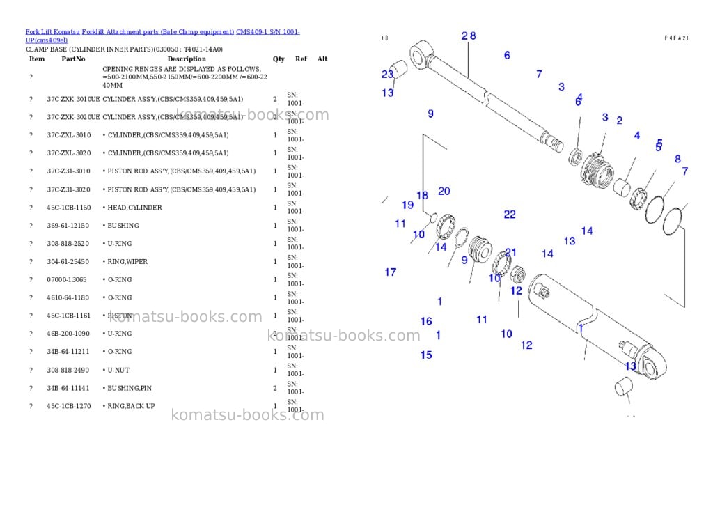 Komatsu cms409-1 s/n 1001-up Parts catalog cover Page 8 Komatsu cms409-1 s/n 1001-up Parts catalog cover Page 8