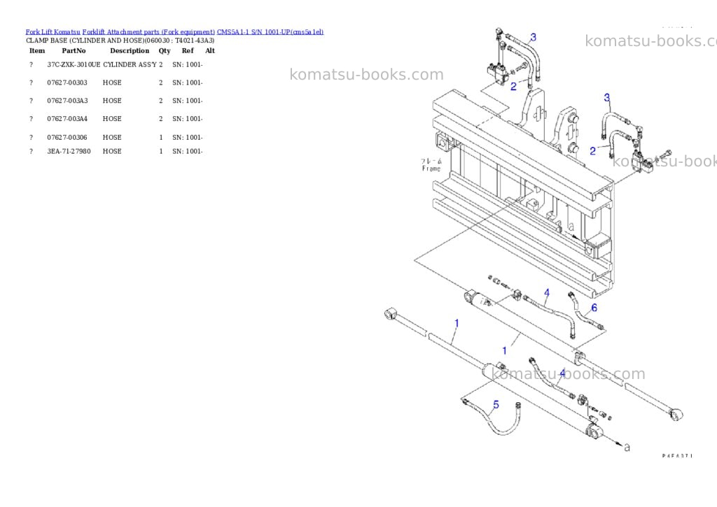 Komatsu CMS5A1-1 S/N 1001-UP Parts catalog cover Page 10