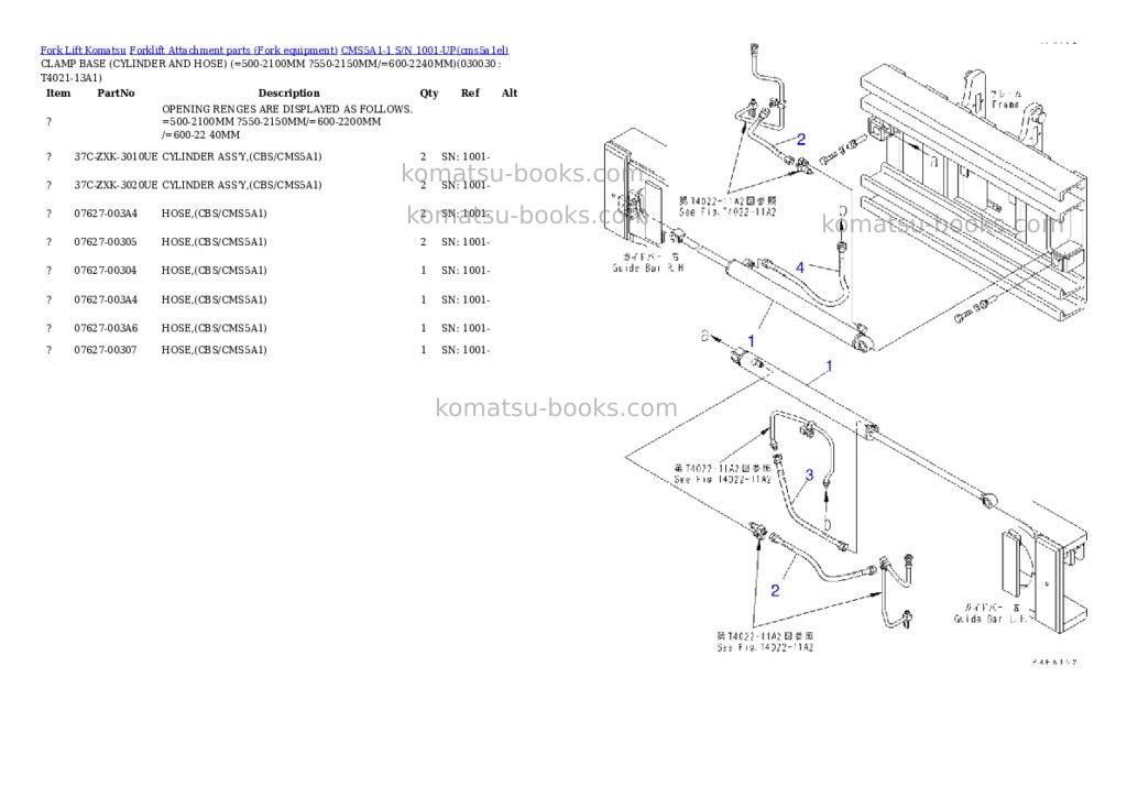 Komatsu CMS5A1-1 S/N 1001-UP Parts catalog cover Page 2
