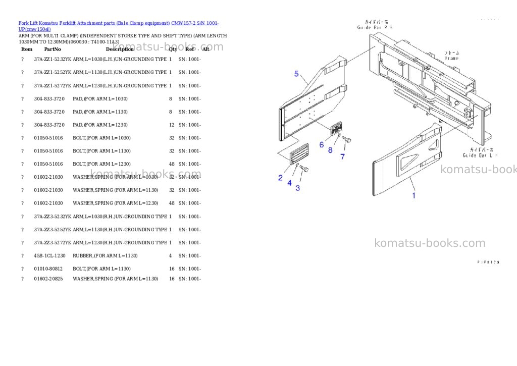 Komatsu cmw157-2 s/n 1001-up Parts catalog cover Page 10 Komatsu cmw157-2 s/n 1001-up Parts catalog cover Page 10