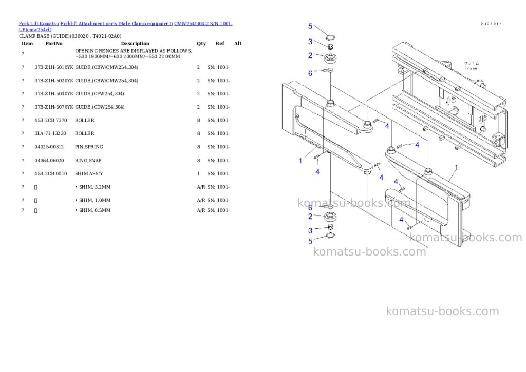 Komatsu cmw254/304-2 s/n 1001-up Parts catalog cover Komatsu cmw254/304-2 s/n 1001-up Parts catalog cover