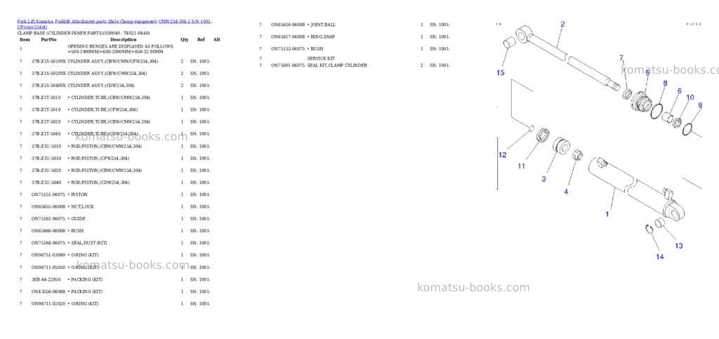 Komatsu cmw254/304-2 s/n 1001-up Parts catalog cover Page 3 Komatsu cmw254/304-2 s/n 1001-up Parts catalog cover Page 3