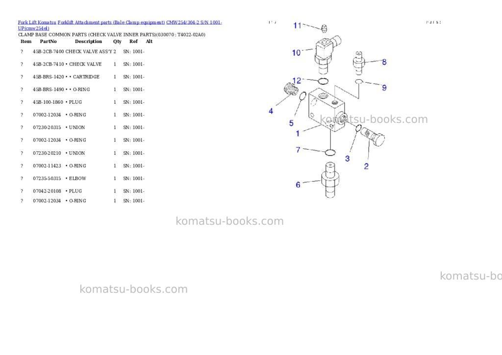Komatsu cmw254/304-2 s/n 1001-up Parts catalog cover Page 6 Komatsu cmw254/304-2 s/n 1001-up Parts catalog cover Page 6
