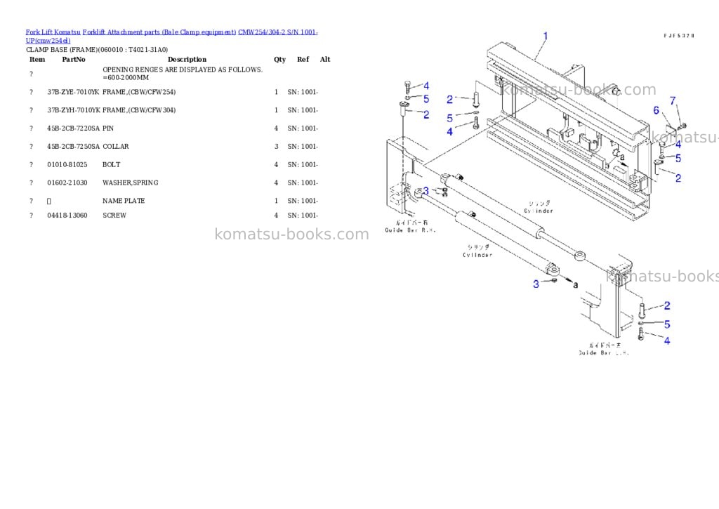 Komatsu cmw254/304-2 s/n 1001-up Parts catalog cover Page 8 Komatsu cmw254/304-2 s/n 1001-up Parts catalog cover Page 8