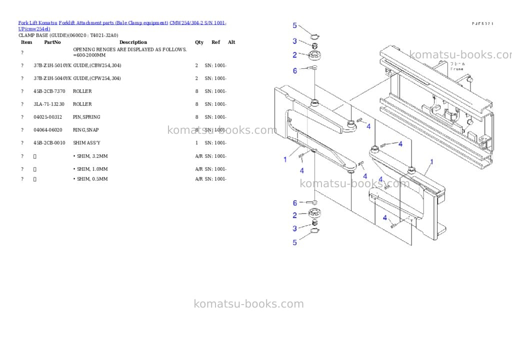 Komatsu cmw254/304-2 s/n 1001-up Parts catalog cover Page 9 Komatsu cmw254/304-2 s/n 1001-up Parts catalog cover Page 9