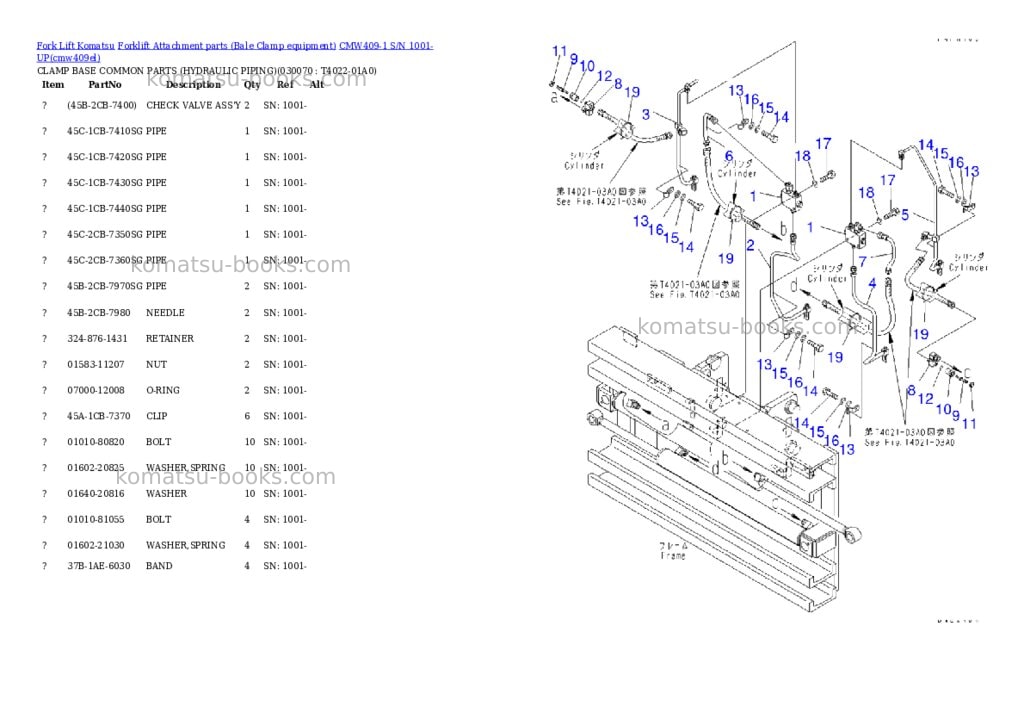 Komatsu cmw409-1 s/n 1001-up Parts catalog cover Page 6