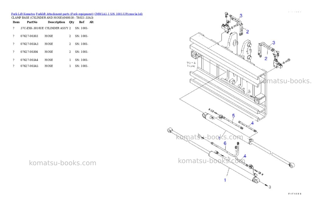 Komatsu CMW5A1-1 S/N 1001-UP Parts catalog cover Page 9