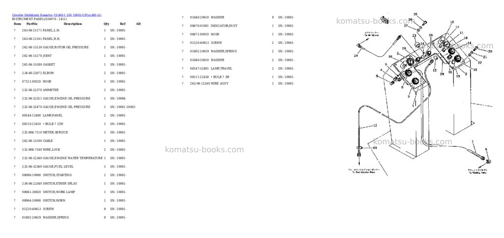 Komatsu cs360-1 s/n 10001-up Parts catalog cover Page 6
