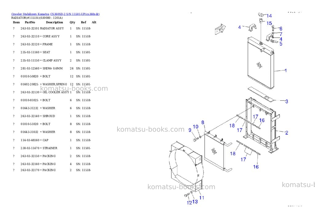 Komatsu cs360sd-2 s/n 11501-up Parts catalog cover Page 7 Komatsu cs360sd-2 s/n 11501-up Parts catalog cover Page 7