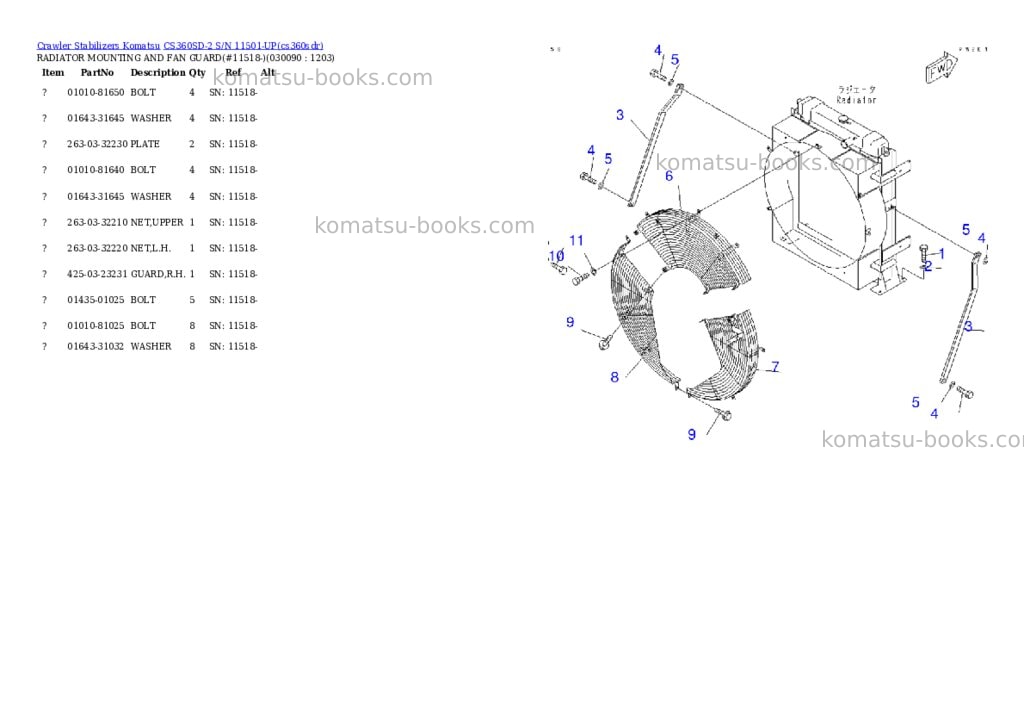 Komatsu cs360sd-2 s/n 11501-up Parts catalog cover Page 8 Komatsu cs360sd-2 s/n 11501-up Parts catalog cover Page 8