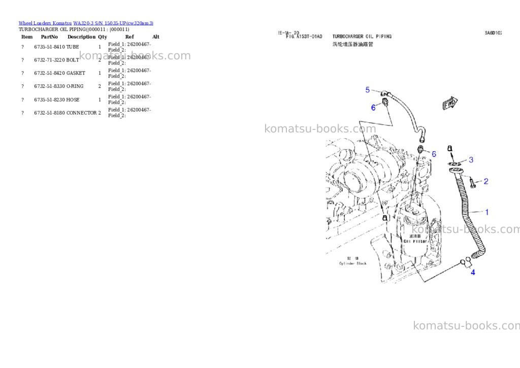 Komatsu wa320-3h s/n wa320h20561-up Parts catalog cover Page 9 Komatsu wa320-3h s/n wa320h20561-up Parts catalog cover Page 9