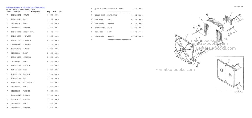 Komatsu D135A-2 S/N 10301-UP Parts catalog cover Page 4 Komatsu D135A-2 S/N 10301-UP Parts catalog cover Page 4