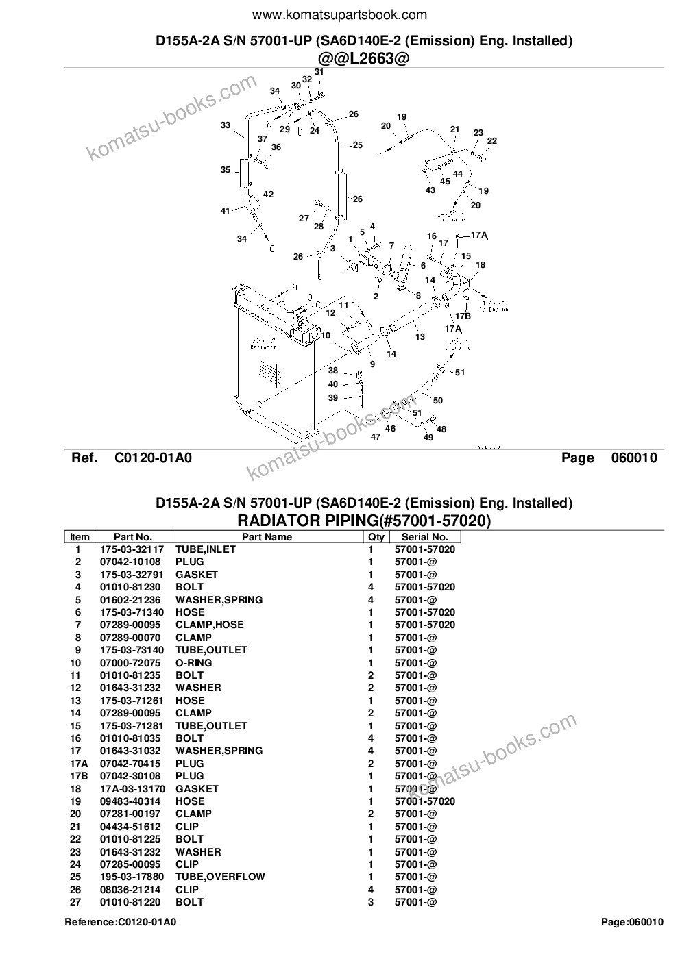 Komatsu D155A-2A S/N 57001-UP (SA6D140E-2 (Emission) Eng. Installed) Parts catalog cover Page 8 Komatsu D155A-2A S/N 57001-UP (SA6D140E-2 (Emission) Eng. Installed) Parts catalog cover Page 8