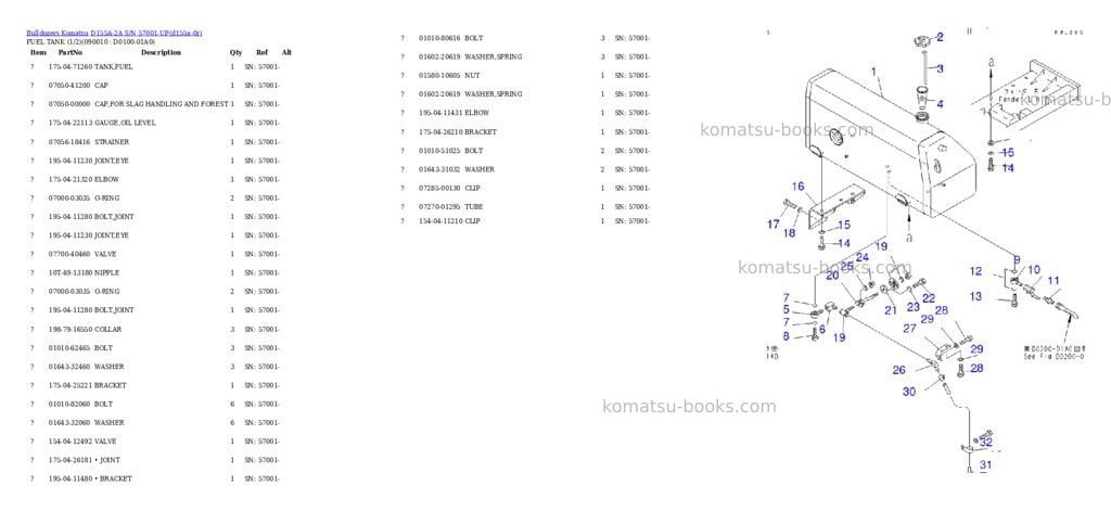 Komatsu d155a-2a s/n 57001-up Parts catalog cover Page 10 Komatsu d155a-2a s/n 57001-up Parts catalog cover Page 10