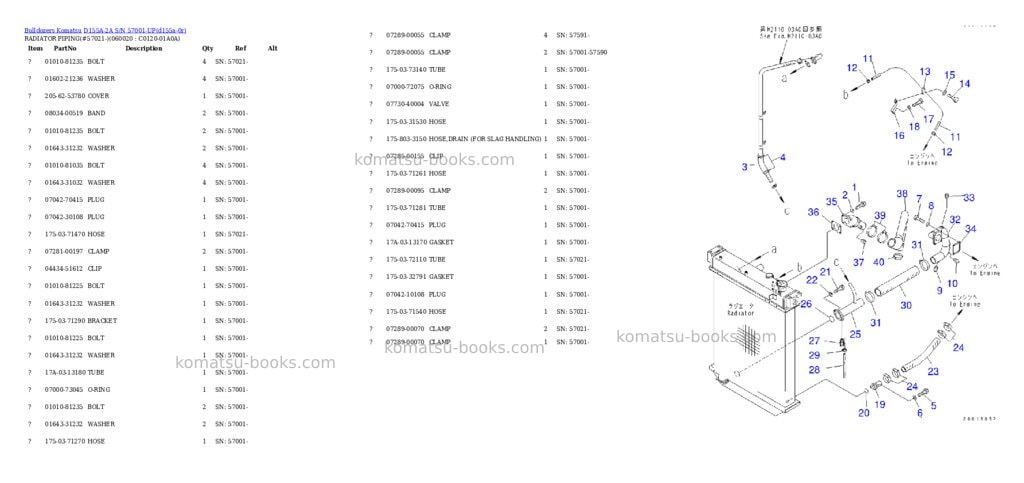 Komatsu d155a-2a s/n 57001-up Parts catalog cover Page 4 Komatsu d155a-2a s/n 57001-up Parts catalog cover Page 4