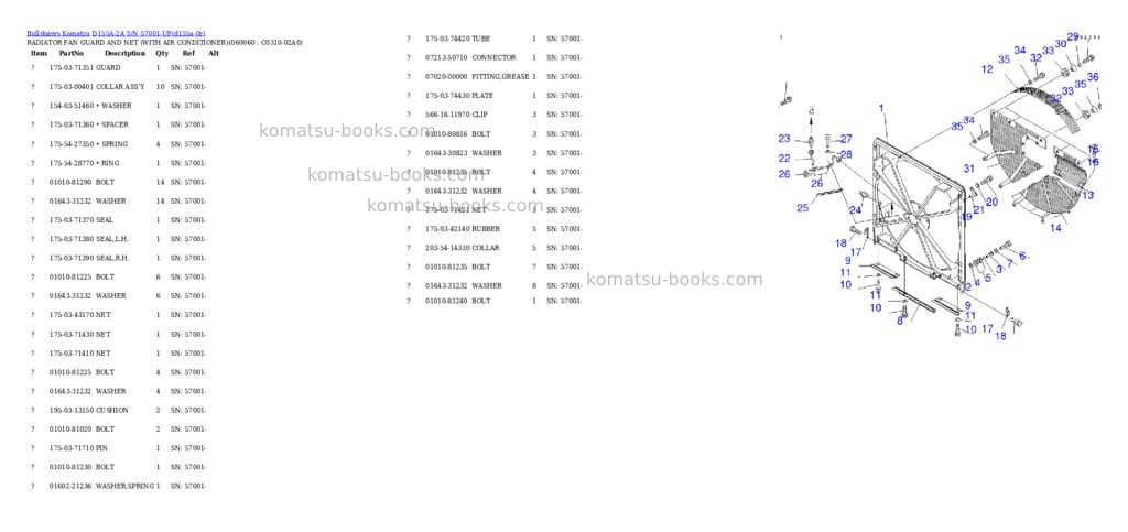 Komatsu d155a-2a s/n 57001-up Parts catalog cover Page 8 Komatsu d155a-2a s/n 57001-up Parts catalog cover Page 8