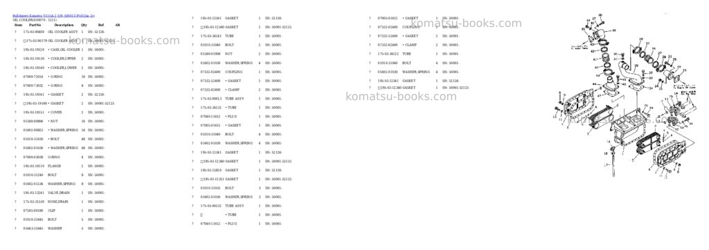 Komatsu d155a-2 s/n 50001-up Parts catalog cover Page 6 Komatsu d155a-2 s/n 50001-up Parts catalog cover Page 6