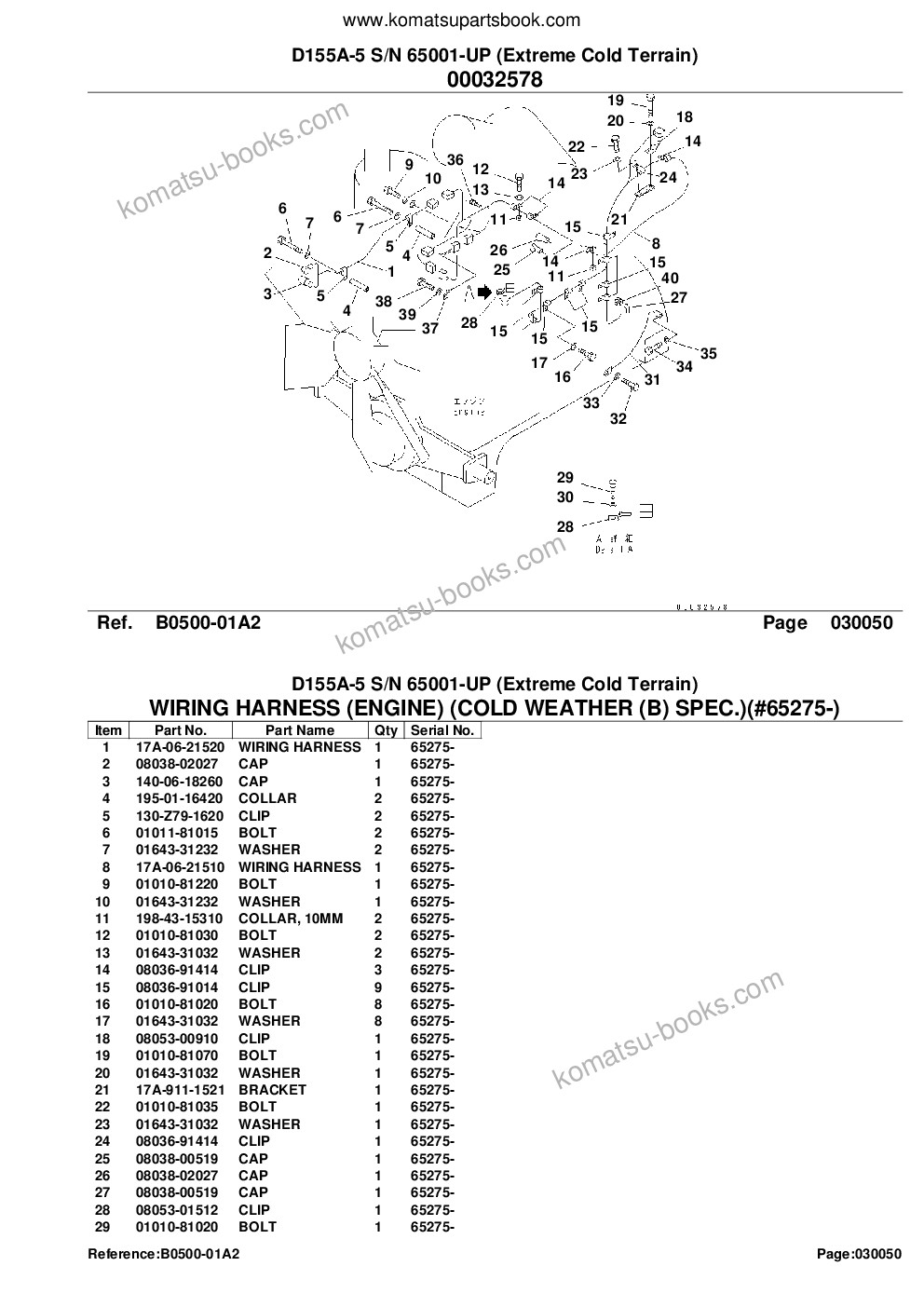 Komatsu D155A-5 S/N 65001-UP (Extreme Cold Terrain) Parts catalog cover Page 8 Komatsu D155A-5 S/N 65001-UP (Extreme Cold Terrain) Parts catalog cover Page 8