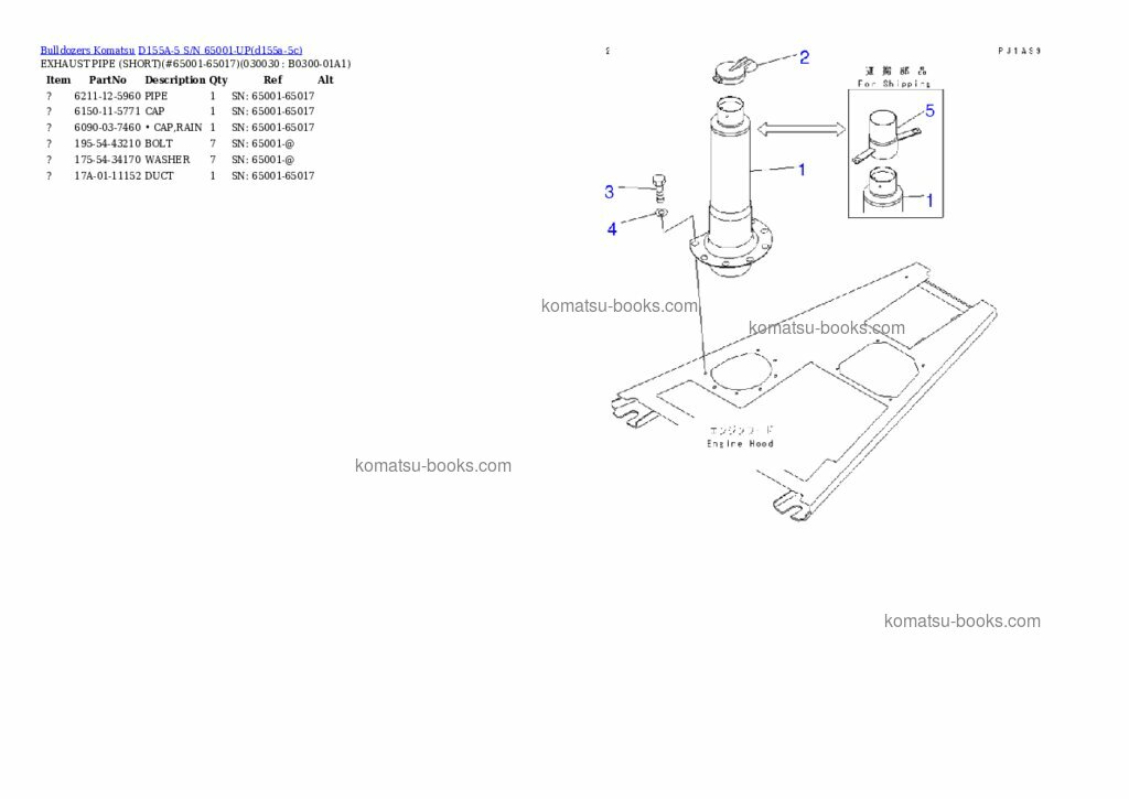 Komatsu d155a-5 Каталог запчастей обложка Страница 2