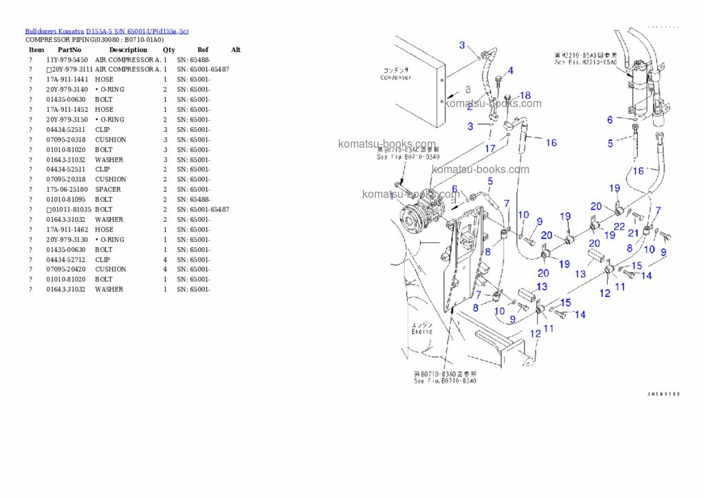 Komatsu d155a-5 Каталог запчастей обложка Страница 7