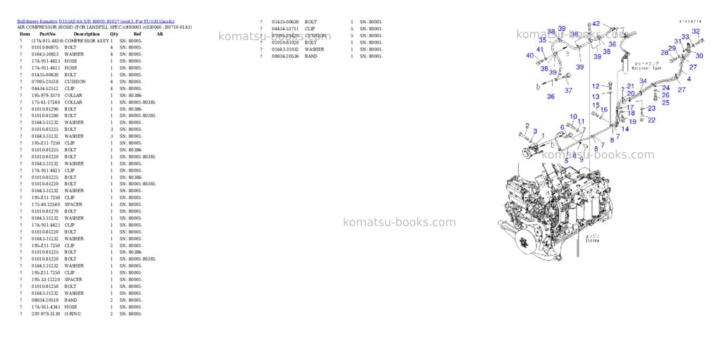 Komatsu d155ax-6a s/n 80001-81027 ecot3, for eu Parts catalog cover Page 5 Komatsu d155ax-6a s/n 80001-81027 ecot3, for eu Parts catalog cover Page 5