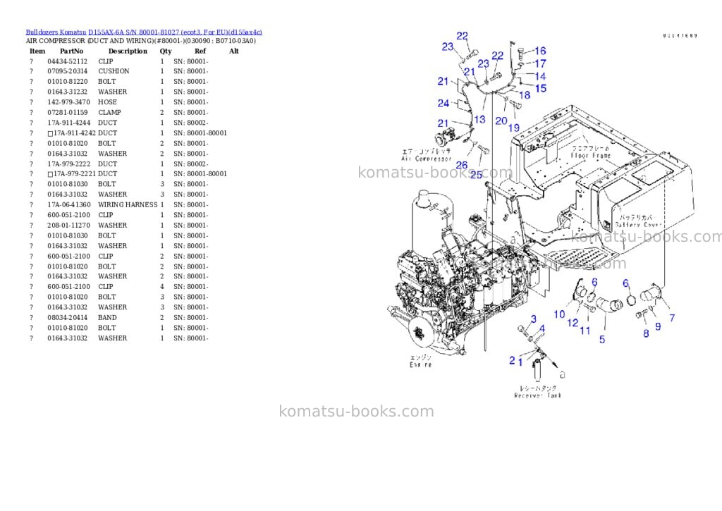 Komatsu d155ax-6a s/n 80001-81027 ecot3, for eu Parts catalog cover Page 8 Komatsu d155ax-6a s/n 80001-81027 ecot3, for eu Parts catalog cover Page 8